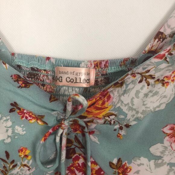 Band of Gypsy Womens Babydoll Mini Dress XS Floral Cottagecore Coquette Beachy - Picture 2 of 11